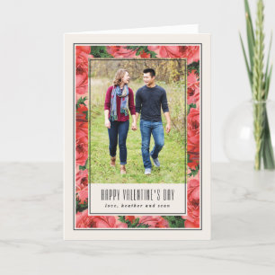 Rose Rahmen Valentinstag Fotokarte - Elfenbeinküst Dankeskarte
