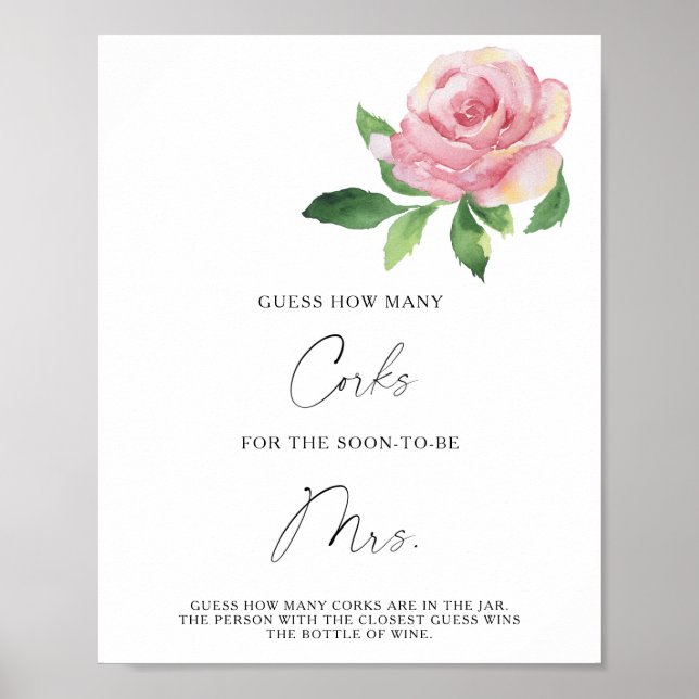 Rose - Raten Sie mal, wie viele Korken Poster (Vorne)