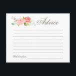 Rose | Ratenkarte Hinweiskarte<br><div class="desc">Brautparty Advice Card. Besuchen Sie den Laden,  um mehr zu sehen.</div>