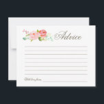 Rose | Ratenkarte Hinweiskarte<br><div class="desc">Brautparty Advice Card. Besuchen Sie den Laden,  um mehr zu sehen.</div>