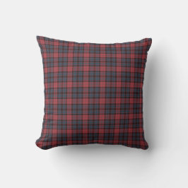 Rose Red Blue Black Plaid Tartan Kissen