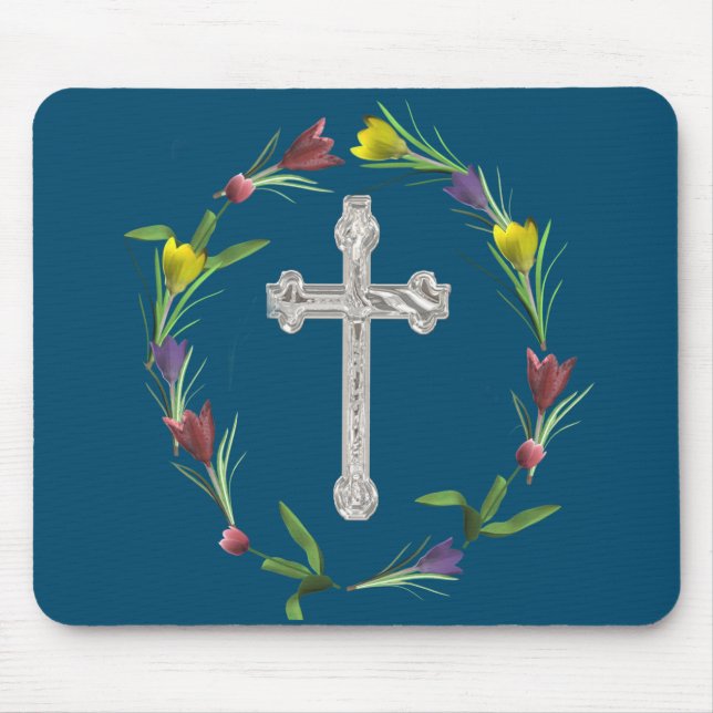 Rose Ringkreuz Mousepad (Vorne)