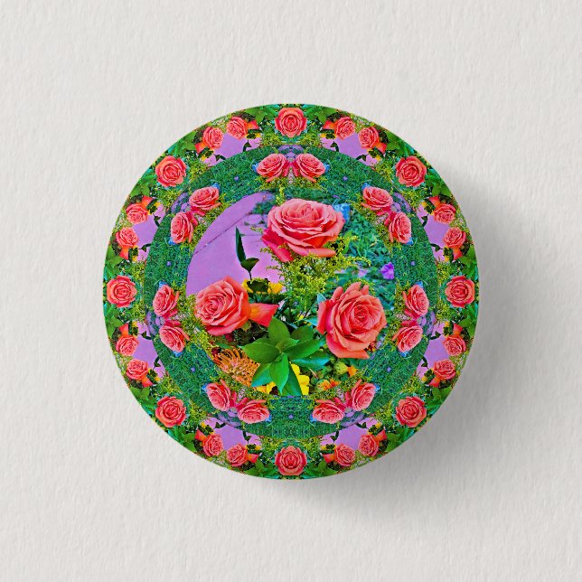 Rose Rings Button (Vorderseite)