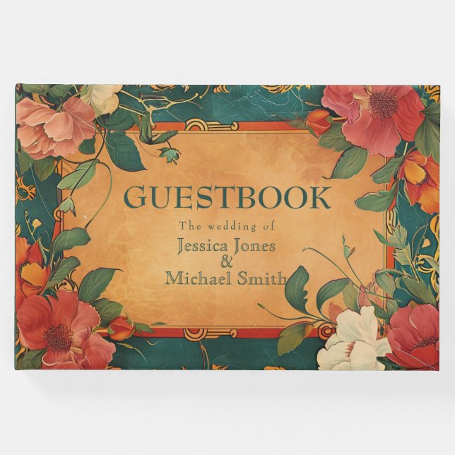🌹 Rose Romantik: Jugendstil-Plendor Gästebuch (Vorderseite)