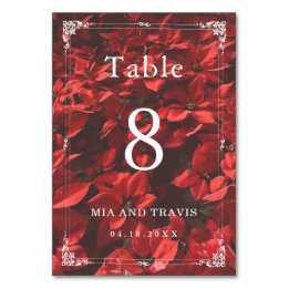 Rose Romantique Élégante Fleurie Numéro de Table M