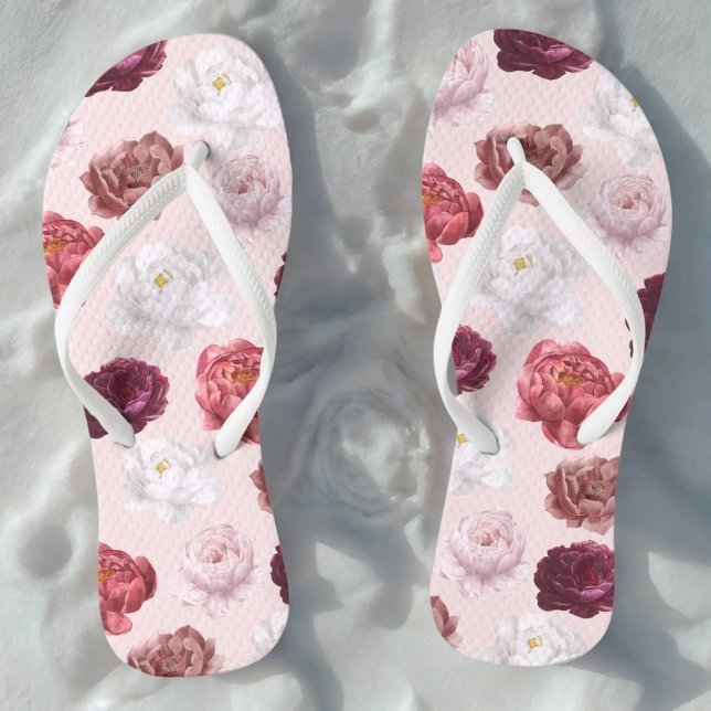 Rose romantique - paire de tongs (Créateur téléchargé)