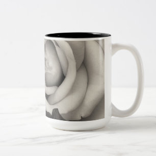 Rose Romantisches Foto aus schwarz-weiß Zweifarbige Tasse