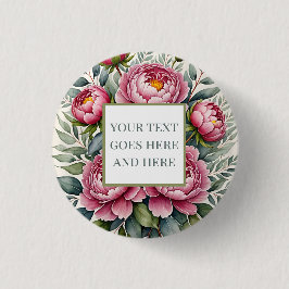 Rose Rosa Aquarellfarben Blume Button