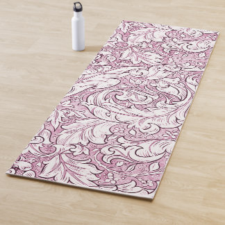 Rose Rosa Barock Verzierte Foliage Yogamatte
