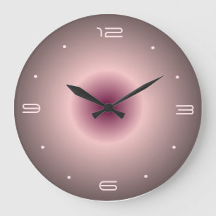 Rose Rosa belichtete Design> runde Wand-Uhren Große Wanduhr