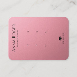 Rose rosa Drei-Ohren-Grafikkarte Visitenkarte