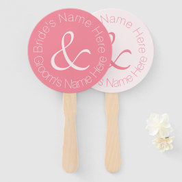 Rose Rosa Einfach Elegante Braut und Groomehe Fächer