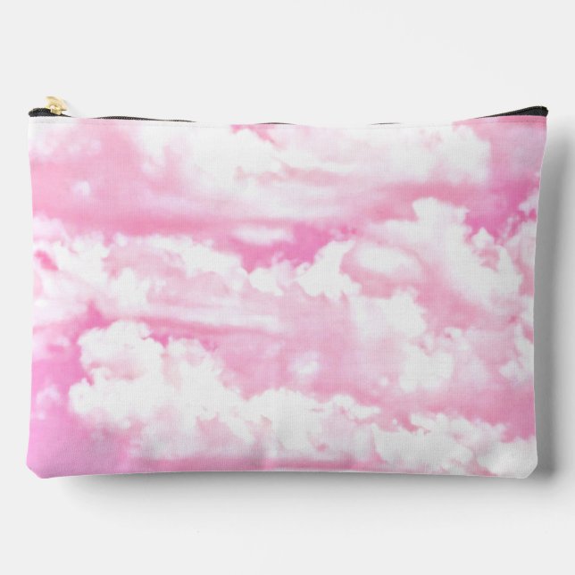 Rose Rosa Fappy Clouds Dekoration Zubehörtasche (Vorderseite)