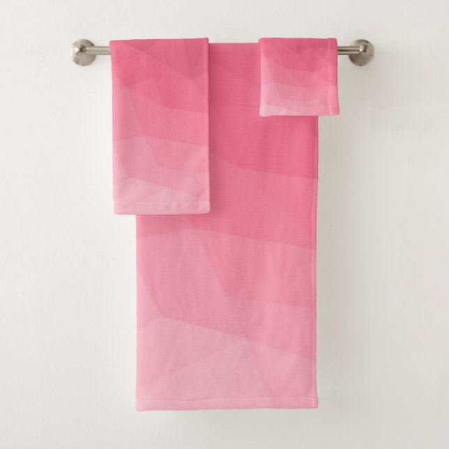 Rose rosa Gefälle geometrisches Messmuster Badhandtuch Set (Insitu)