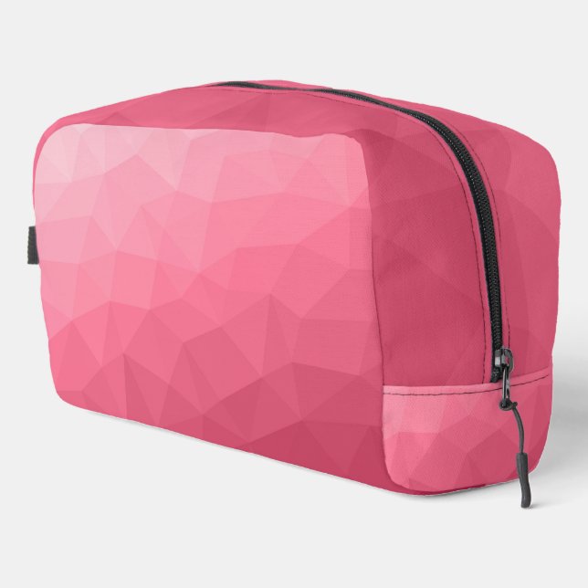 Rose rosa Gefälle geometrisches Messmuster Waschbeutel (Rechte Ecke)