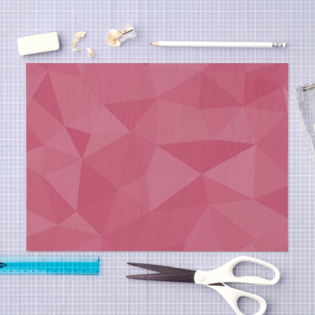 Rose rosa geometrisches Maschenmuster Seidenpapier (Handwerk)