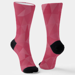 Rose rosa geometrisches Maschenmuster Socken