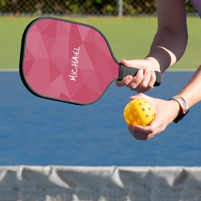 Rose rosa geometrisches Messmuster Individuelle Na Pickleball Schläger (InSitu)