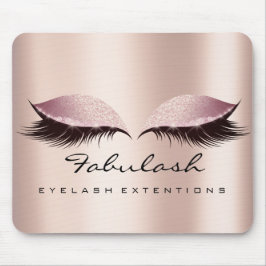 Rose Rosa Glitzer WELLNESS-CENTER Schönheit Lashes Mousepad