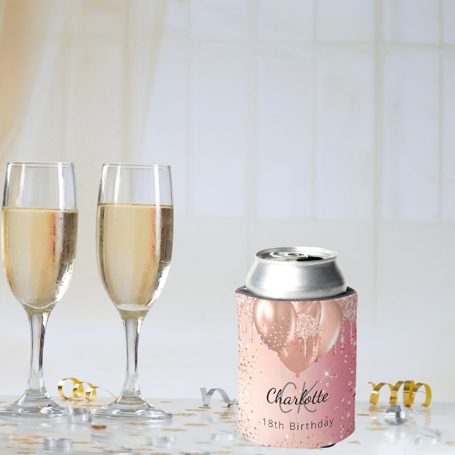 Rose Rosa Goldballons Dosenkühler (Von Creator hochgeladen)