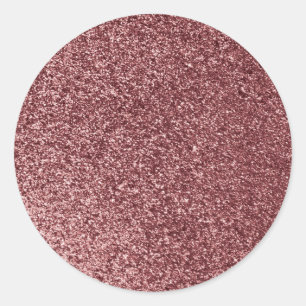 Rose Rosa goldener Glitzer glänzt Hintergrund Runder Aufkleber