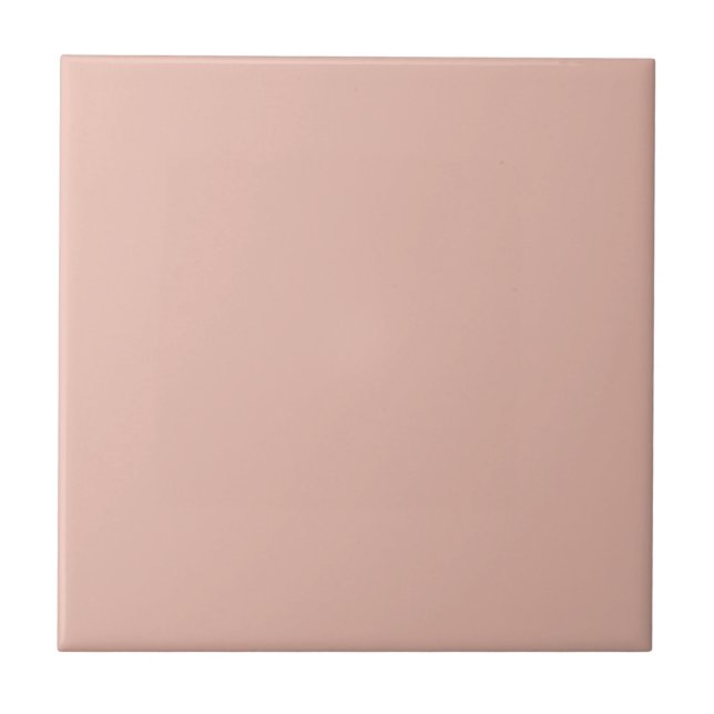 Rose Rosa Hautfarbe Beige Pinkfarbenes Portrait Bl Fliese (Vorderseite)