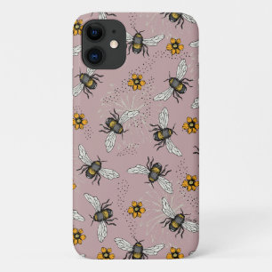Rose Rosa Honigbiene und Blume Muster Case-Mate iPhone Hülle