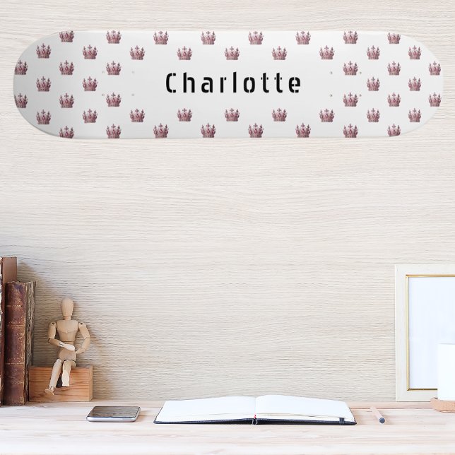 Rose Rosa-Königskrone Skateboard (Von Creator hochgeladen)