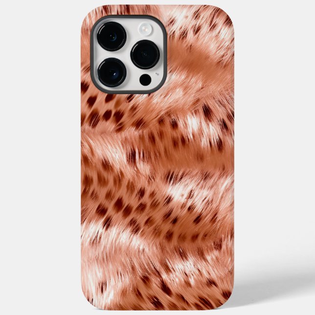 Rose Rosa Leopard Case-Mate iPhone 14 Pro Max Hülle (Rückseite)