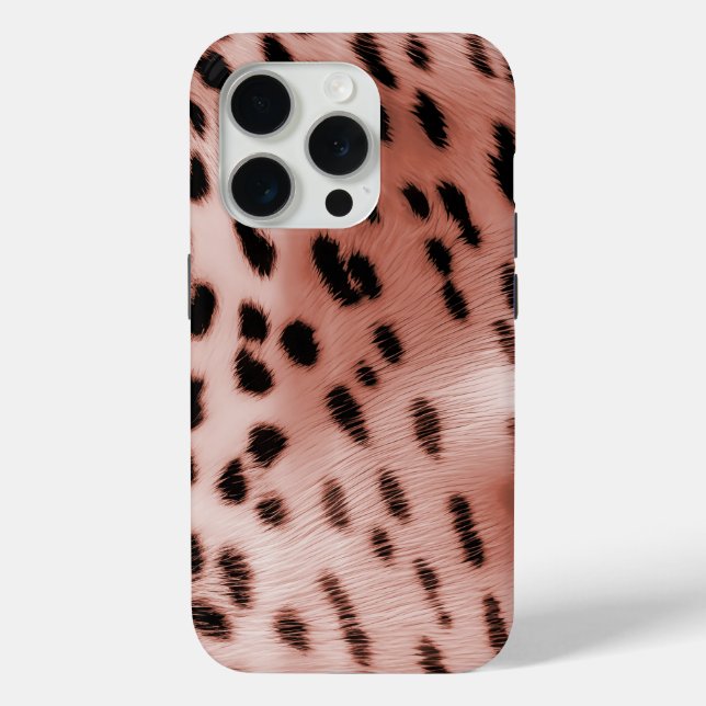 Rose Rosa Leopard Case-Mate iPhone Hülle (Rückseite)
