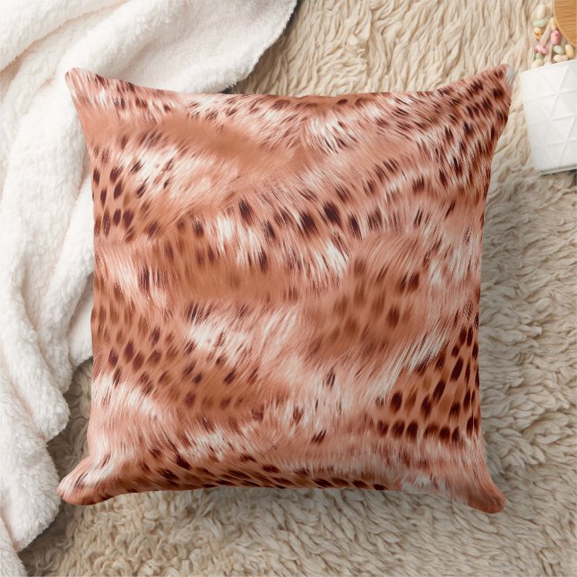 Rose Rosa Leopard Kissen (Decke)