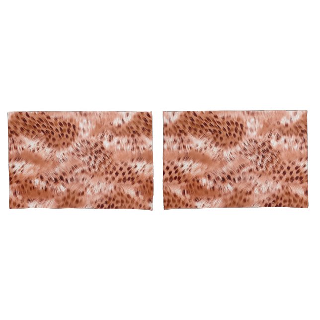 Rose Rosa Leopard Kissenbezug (Vorderseite-Set)