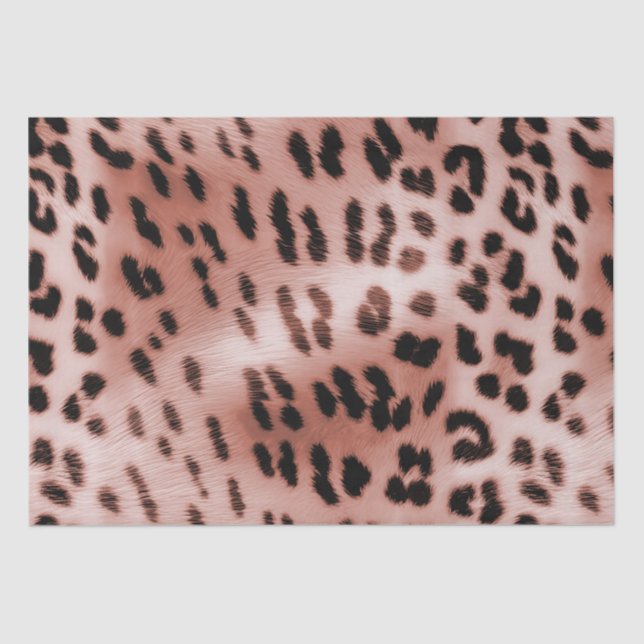 Rose Rosa Leopard Seidenpapier (Vorderseite)
