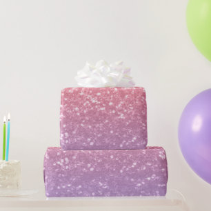 Rose Rosa lila Lavendel Imitate Glitzern Glitzer Geschenkpapier