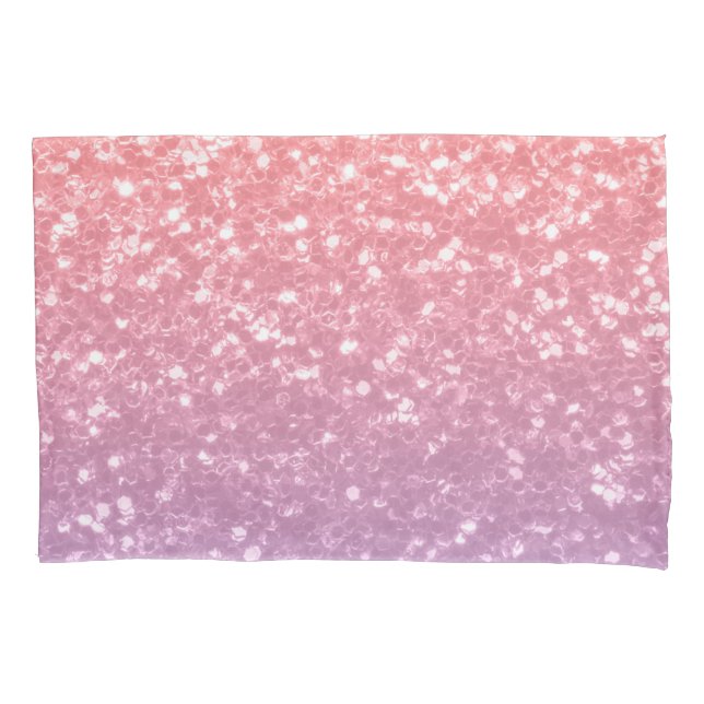 Rose Rosa lila Lavendel Imitate Glitzern Glitzer Kissenbezug (Vorderseite)