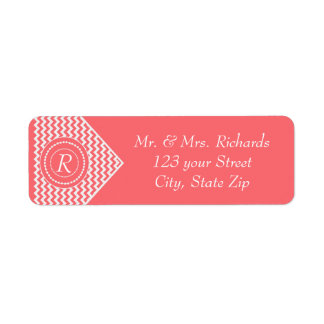 Rose Rosa Mit Monogramm Zickzack