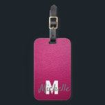 Rose Rosa personalisierter Name Gepäckanhänger<br><div class="desc">Rose rosa personalisierter Name Leder Hintergrund Gepäckanhänger ,  rosa Leder individuelle Name Gepäckmarke Geschenk Idee für wer Lieben elegante Leder Geschenkidee,  für Honig Mond,  Jahrestag,  Weihnachten,  Valentinstag und andere Anlässe,  Feiertage und Veranstaltungen. Anpassen mit eigenem Namen.</div>