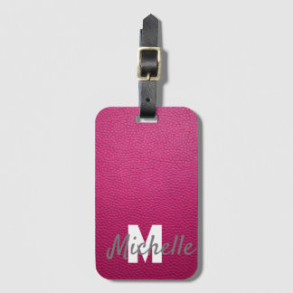 Rose Rosa personalisierter Name Gepäckanhänger