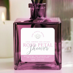 Rose-Rosa-Reflektorprodukt Quadratischer Aufkleber