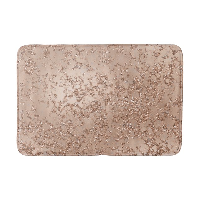 Rose Rosa Rosa Glam Sparkle Chic Badematte (Vorderseite)