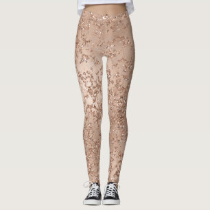 Rose Rosa Rosa Glam Sparkle Chic Leggings