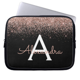 Rose Rosa Rosa Glitzer und Sparklogramm Laptopschutzhülle