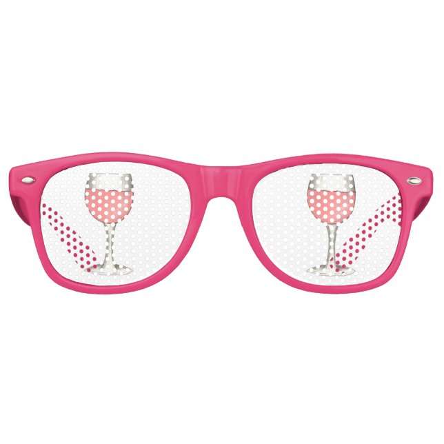 Rosé Rosa Rose Brautparty Hochzeit Partybrille (Vorderseite)
