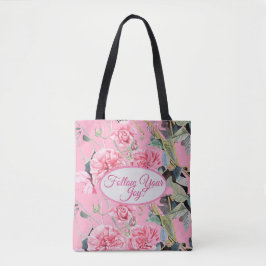Rose Rosa Roses Blumenmuster folgen Sie Ihrem Joch Tasche