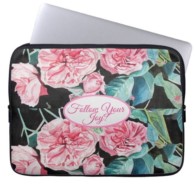 Rose Rosa Roses Blumenstrauß folgen Sie Ihrem Joch Laptopschutzhülle (Vorderseite)