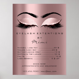 Rose Rosa Schminken Augen Lashes Preise Poster
