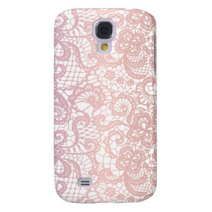 Rose Rosa Spitzeneffekt Hübsches Girly Design Galaxy S4 Hülle