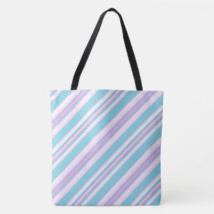 Rose Rosa, Türkis und Weiß Liegestühle Streifen Tasche