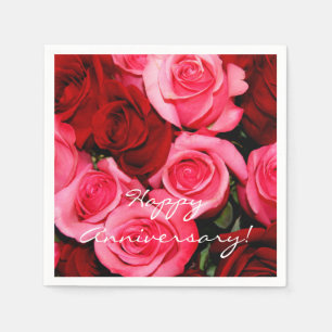Rose, Rosa und Rot-Papier Coctail Napkins Serviette