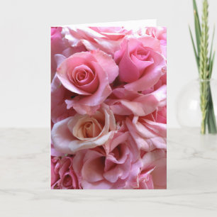 Rose rosa Valentinstag Feiertagskarte